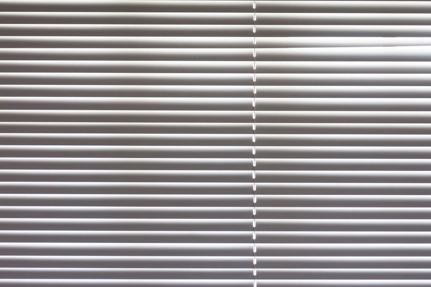 Close-up of horizontal window blind slats